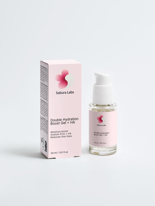 Double hydration boost gel with hyaluronic acid and aloe vera for intense moisture