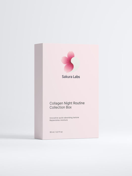 Collagen night routine box – 3-piece anti-aging set for overnight skin regeneration
