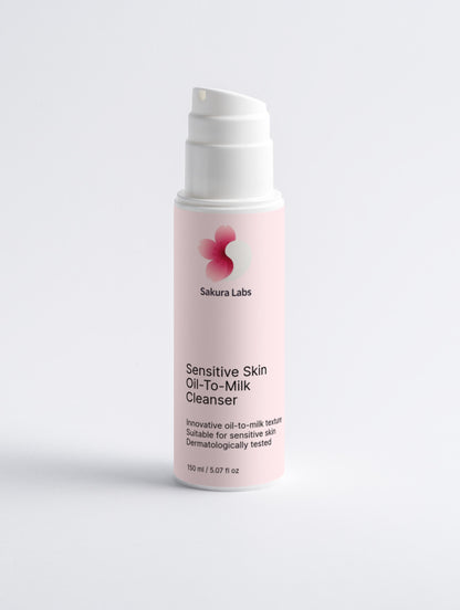 Sensitive skin oil-to-milk cleanser – gentle formula with camomile and sea buckthorn