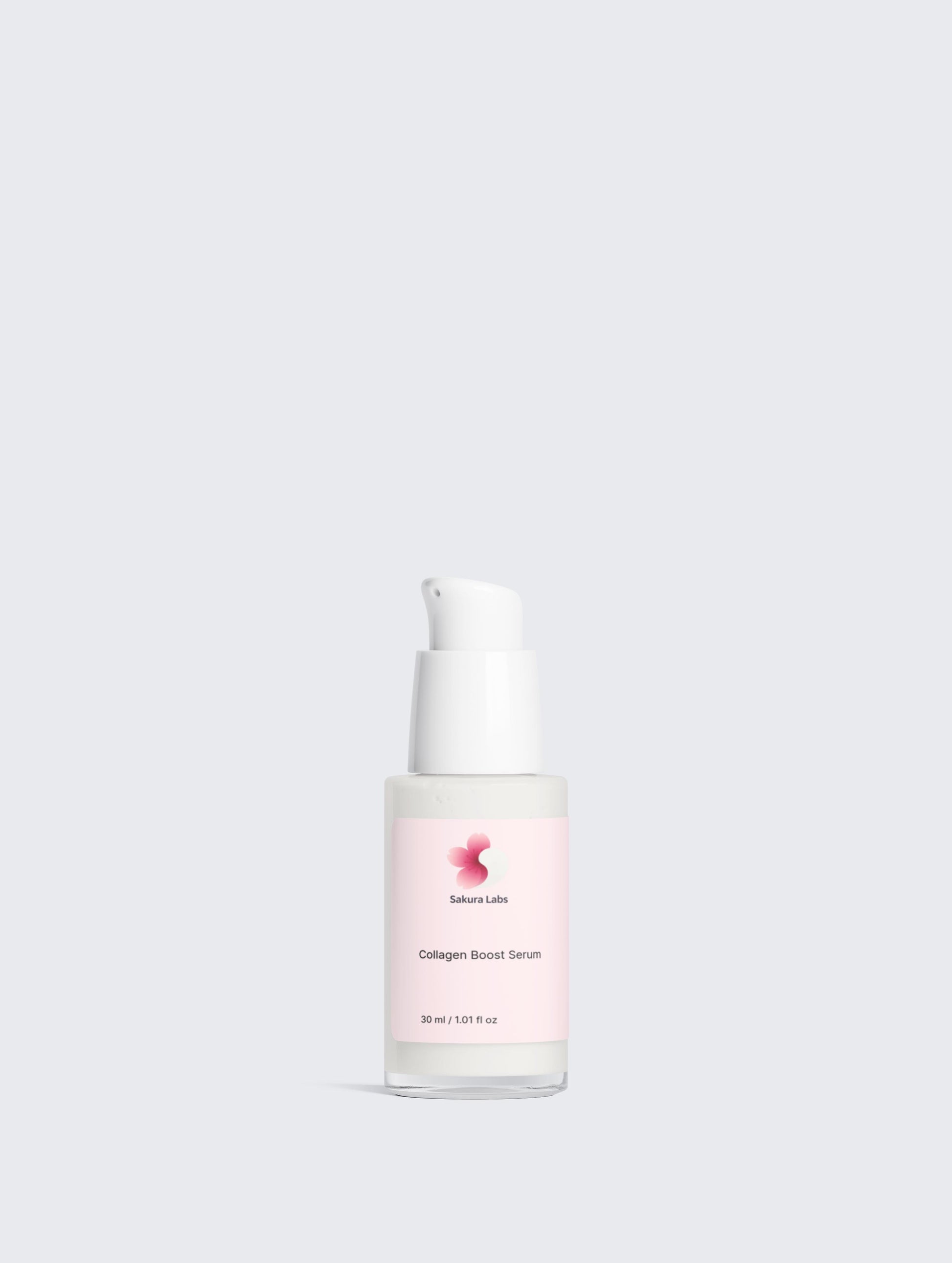 Collagen serum texture showing lightweight moisturizing formula with hyaluronic acid