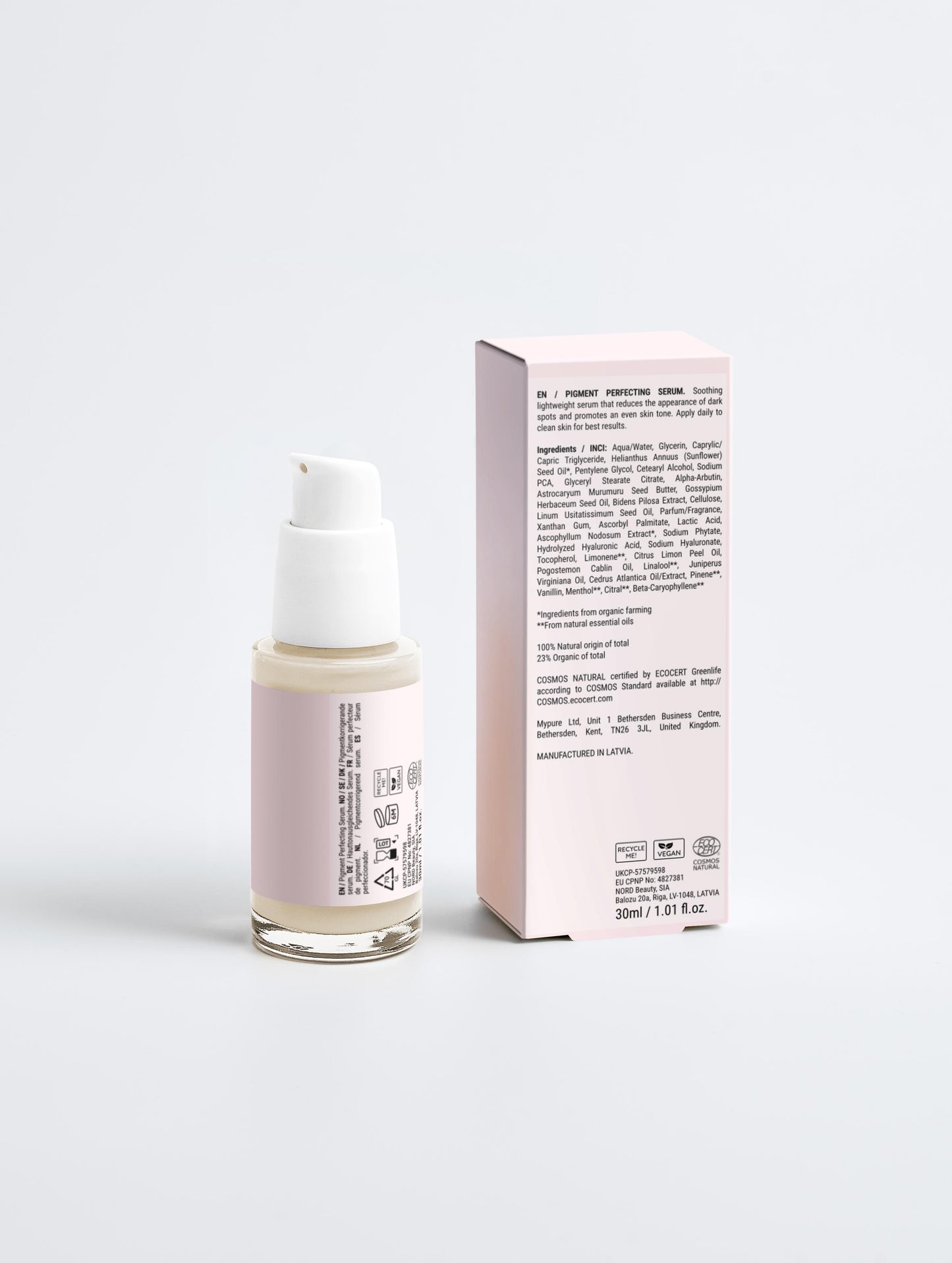 Brightening face serum with alpha-arbutin for even skin tone and hyperpigmentation treatment